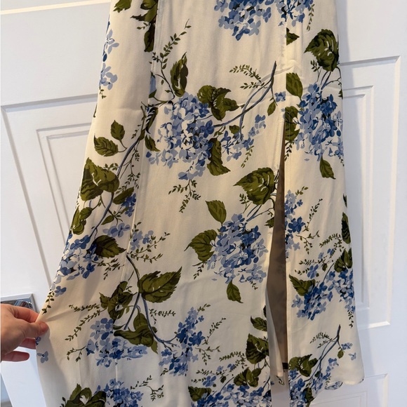 Reformation Juliette Midi (Blue and Green Floral) Maxi Dress, Size 2 - Picture 6 of 7